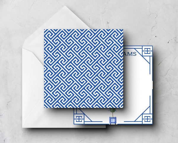 25 Blue Topiary Note Cards Zara